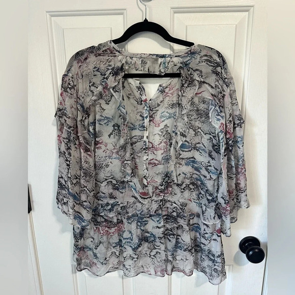 IRO Reopam Open-back Ruffled Blouse. Size 36/Small. - Picture 6 of 10